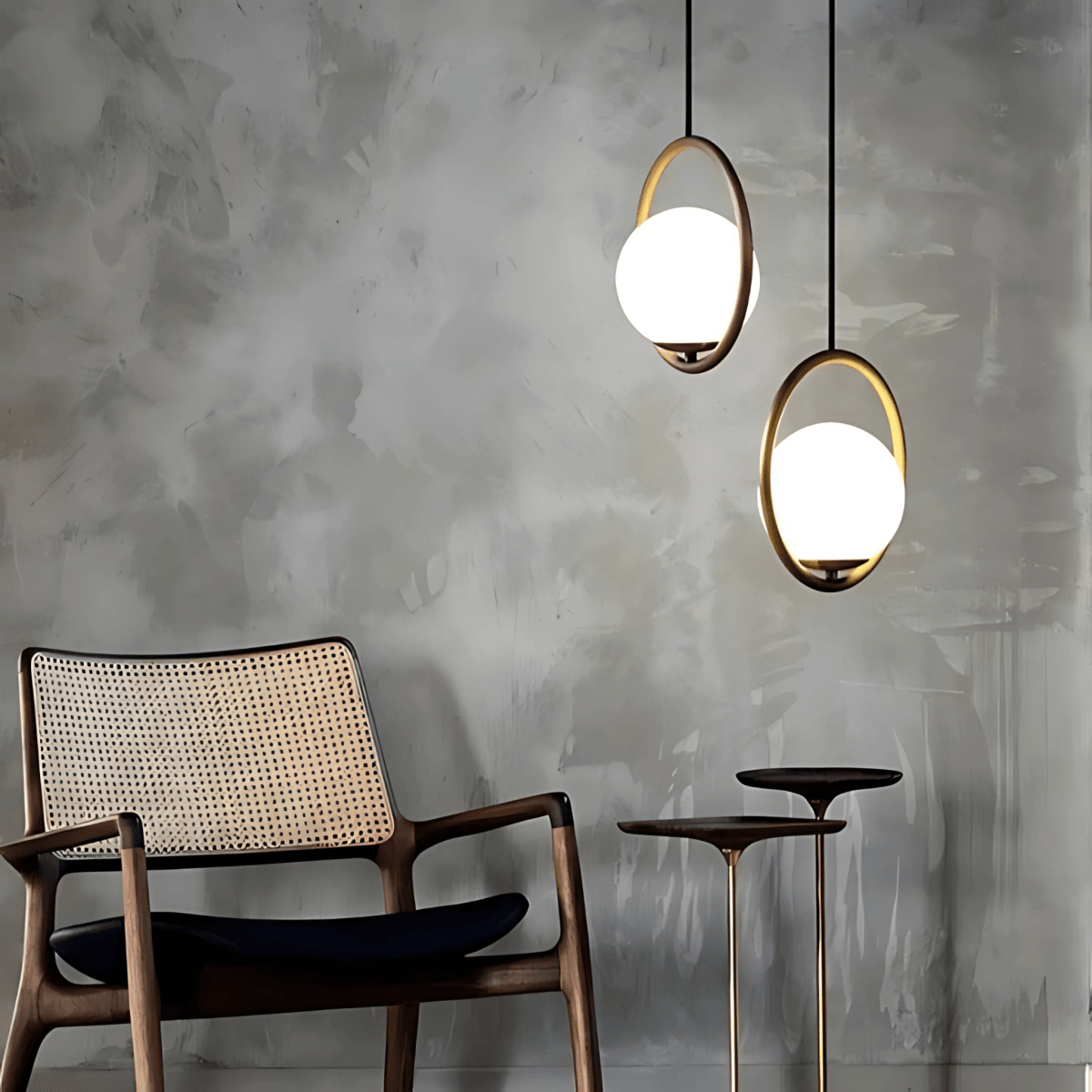 Minimalist Pendant Lights With Frosted Glass Globes - Nalani - UK Fashion Clothing and Decor