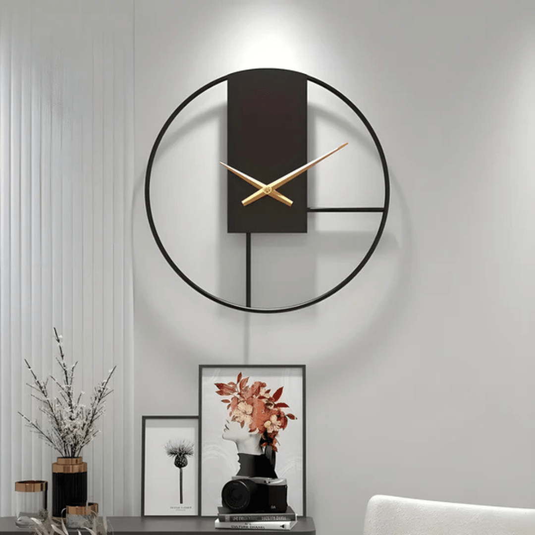 Minimalist Silent Wall Clock Large Quiet Timeless Decor - Nalani - UK Fashion Clothing and Decor