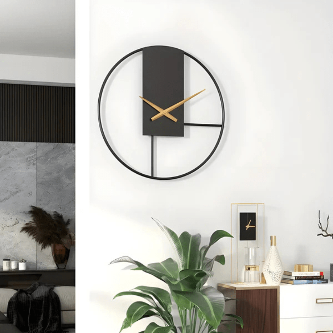 Minimalist Silent Wall Clock Large Quiet Timeless Decor - Nalani - UK Fashion Clothing and Decor