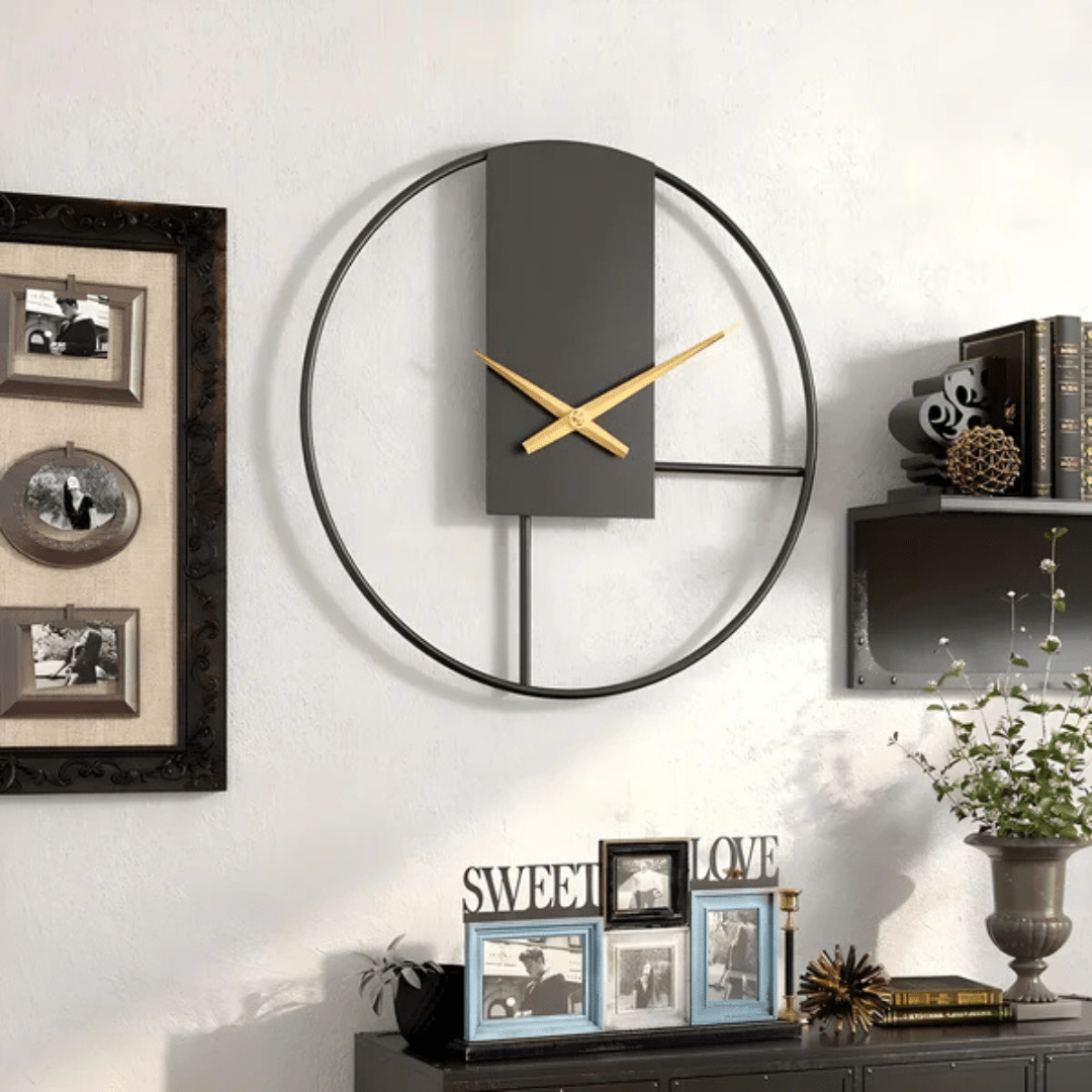 Minimalist Silent Wall Clock Large Quiet Timeless Decor - Nalani - UK Fashion Clothing and Decor