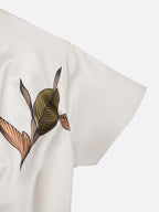 Mirea – V-Neck Urban Leaf Midi Dress With Mediterranean Flair - Nalani - Fashion Clothing and Decor
