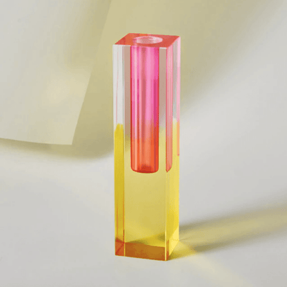 Modern Acrylic Prism Vase and Desk Organizer in Rainbow Colors - Nalani - UK Fashion Clothing and Decor