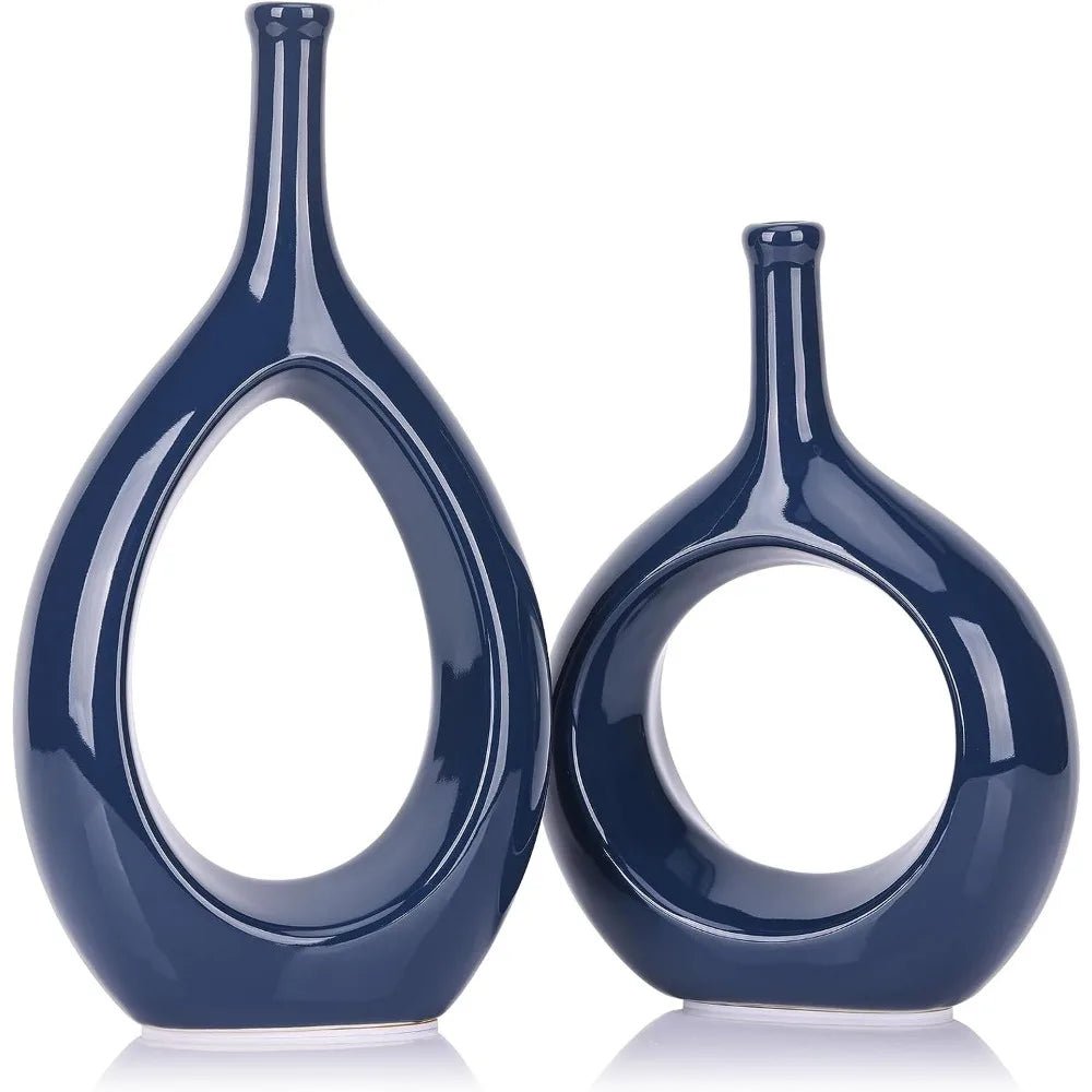 Modern Hollow Ellipse Vase for Stylish Home Decor and Flower Display - Nalani - UK Fashion Clothing and Decor