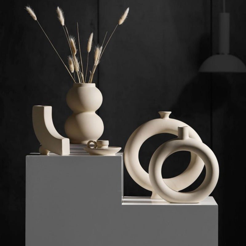 Modern Minimalist Ceramic Vases and Candle Holders for Stylish Decor - Nalani - UK Fashion Clothing and Decor