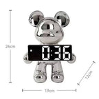 Modern Teddy Bear Shape Digital Clock for Home Decor - Nalani - UK and AUS Fashion Clothing and Decor
