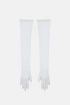 Naiya – Elbow Length Sheer Mesh Gloves For Evening Glamour And Dresses - Nalani - Fashion Clothing and Decor