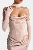 Naiya – Elbow Length Sheer Mesh Gloves For Evening Glamour And Dresses - Nalani - Fashion Clothing and Decor