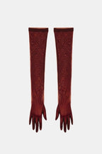 Naiya – Elbow Length Sheer Mesh Gloves For Evening Glamour And Dresses - Nalani - Fashion Clothing and Decor