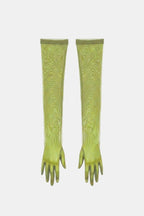 Naiya – Elbow Length Sheer Mesh Gloves For Evening Glamour And Dresses - Nalani - Fashion Clothing and Decor