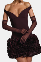 Naiya – Elbow Length Sheer Mesh Gloves For Evening Glamour And Dresses - Nalani - Fashion Clothing and Decor