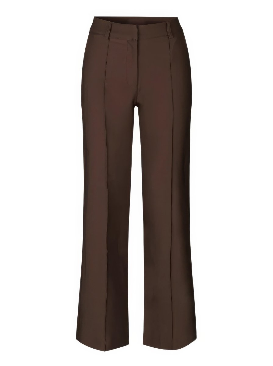 Nalani | Women's High - Waisted Wide - Leg Trousers - Tailored Fit - Full Length - Elegant & Versatile - Nalani - UK Fashion Clothing and Decor