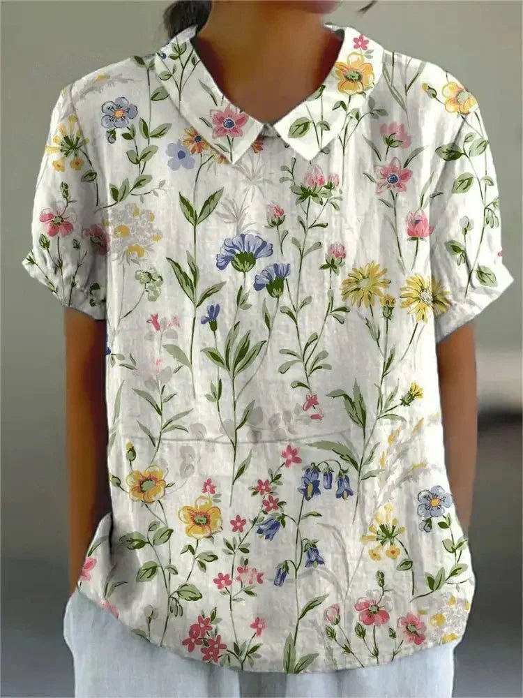 Nancy | Floral Shirt Light Breeze Fit For Everyday Chic - Nalani - Fashion Clothing and Decor
