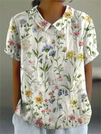 Nancy | Floral Shirt Light Breeze Fit For Everyday Chic - Nalani - Fashion Clothing and Decor