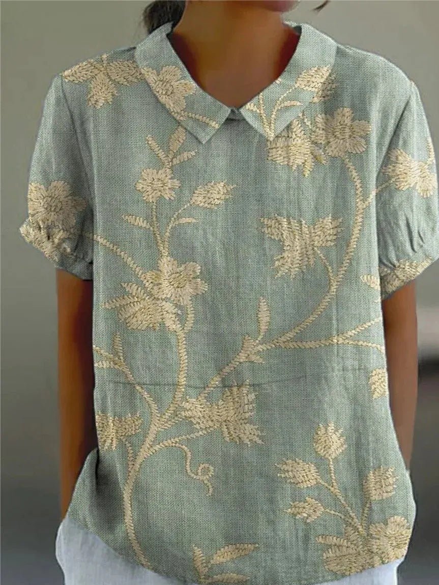 Nancy | Floral Shirt Light Breeze Fit For Everyday Chic - Nalani - Fashion Clothing and Decor