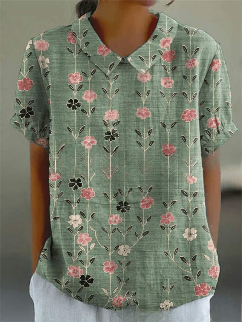 Nancy | Floral Shirt Light Breeze Fit For Everyday Chic - Nalani - Fashion Clothing and Decor