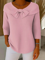 Neeko | Elegant Sweater With Bow Detail And Soft Knit For Autumn - Nalani - Fashion Clothing and Decor