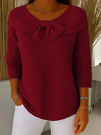 Neeko | Elegant Sweater With Bow Detail And Soft Knit For Autumn - Nalani - Fashion Clothing and Decor
