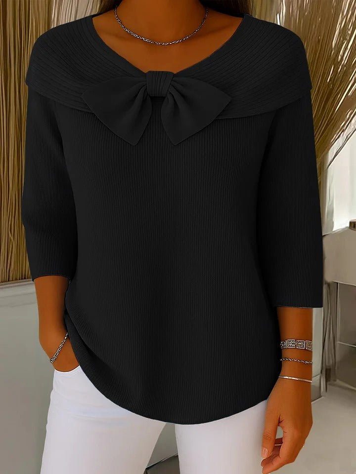 Neeko | Elegant Sweater With Bow Detail And Soft Knit For Autumn - Nalani - Fashion Clothing and Decor