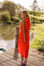 Nicole | Summer Midi Dress With Elegant Neckline And Breezy Movement - Nalani - Fashion Clothing and Decor