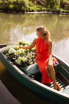 Nicole | Summer Midi Dress With Elegant Neckline And Breezy Movement - Nalani - Fashion Clothing and Decor
