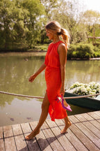 Nicole | Summer Midi Dress With Elegant Neckline And Breezy Movement - Nalani - Fashion Clothing and Decor