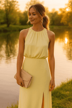 Nicole | Summer Midi Dress With Elegant Neckline And Breezy Movement - Nalani - Fashion Clothing and Decor