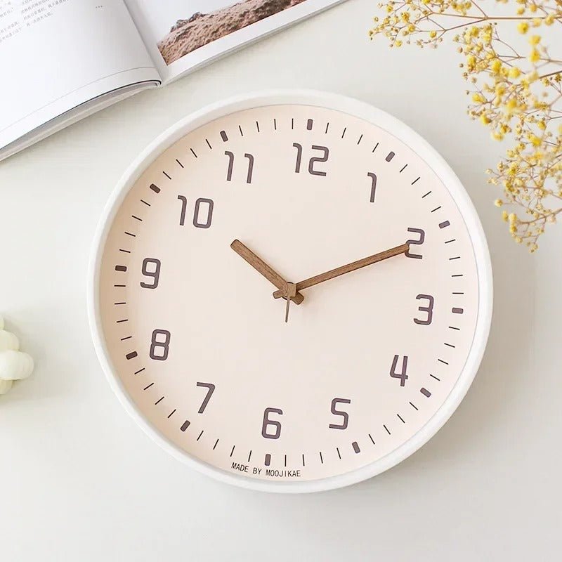 Noiseless Japanese Style Bamboo Wall Clock for Modern Homes - Nalani - UK Fashion Clothing and Decor