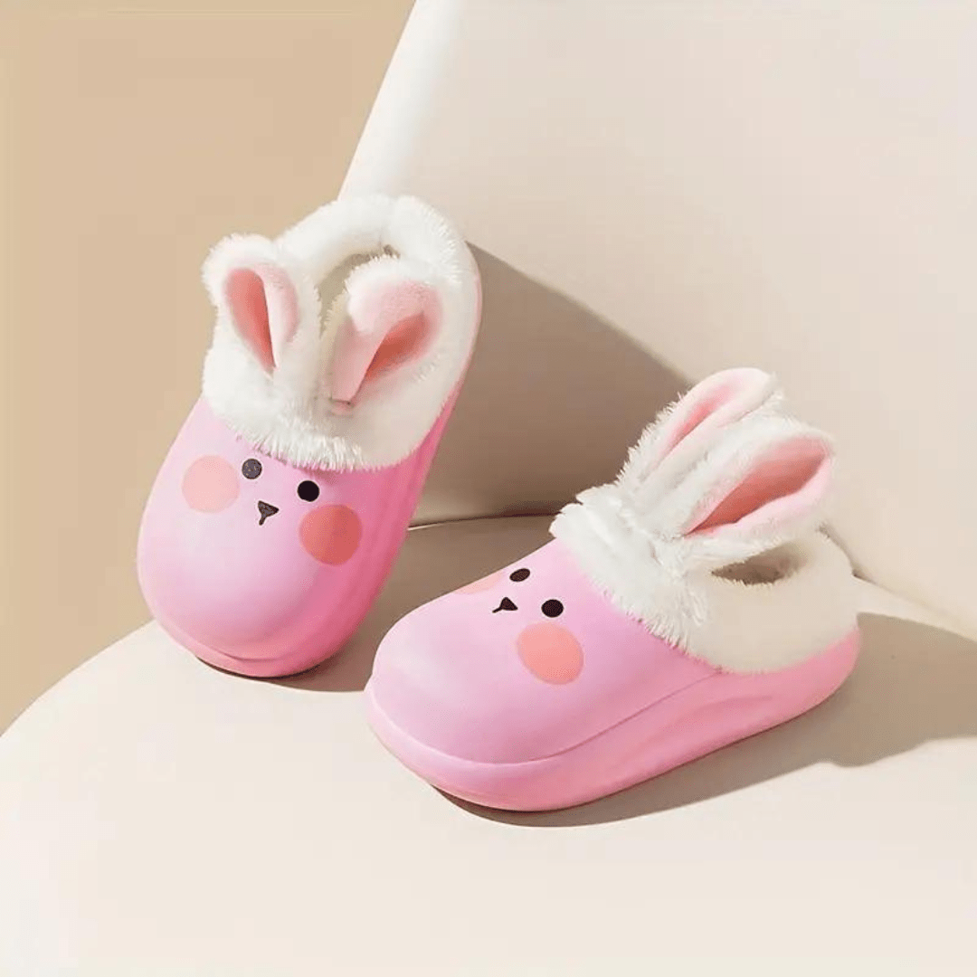 Non Slip Kids Slippers With Faux Fur Lining 0 To 6 Years - Nalani - UK Fashion Clothing and Decor
