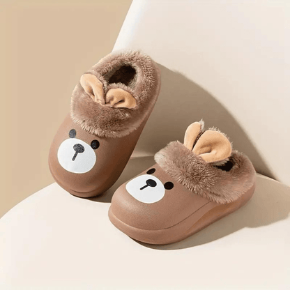 Non Slip Kids Slippers With Faux Fur Lining 0 To 6 Years - Nalani - UK Fashion Clothing and Decor