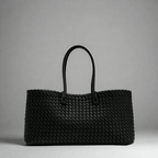 Noora Woven Handbag With Structured Silhouette And Fabric Lined - Nalani - Fashion Clothing and Decor