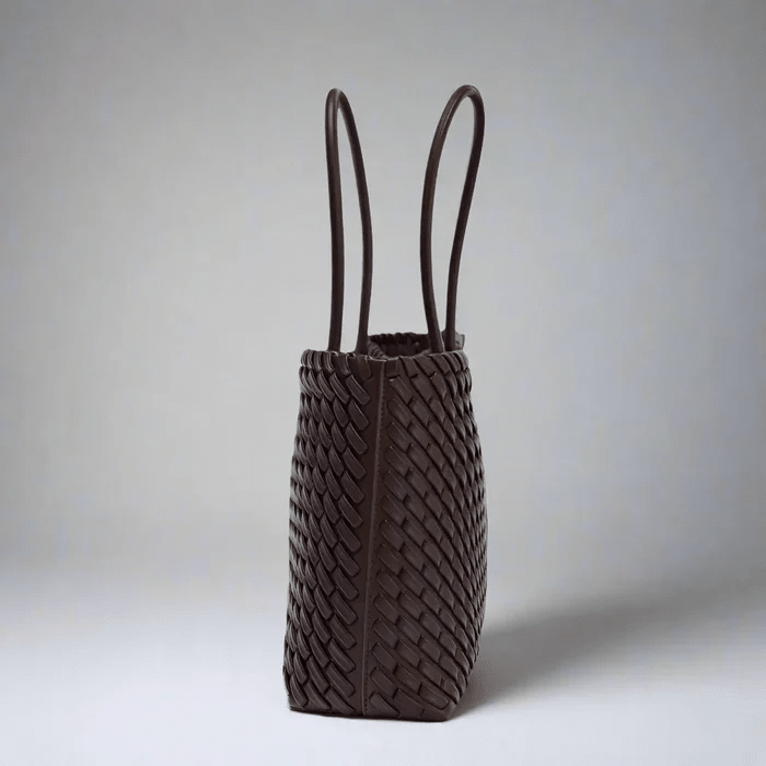 Noora Woven Handbag With Structured Silhouette And Fabric Lined - Nalani - Fashion Clothing and Decor