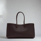 Noora Woven Handbag With Structured Silhouette And Fabric Lined - Nalani - Fashion Clothing and Decor