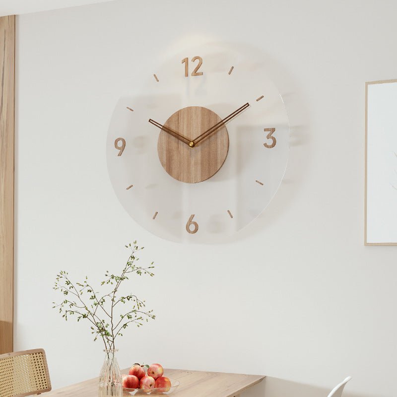 Nordic Quiet Solid Wood Wall Clock for Modern Interiors - Nalani - UK and AUS Fashion Clothing and Decor
