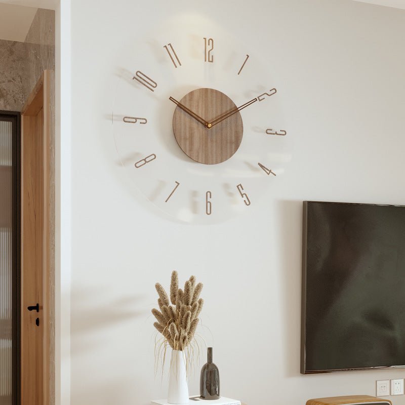 Nordic Quiet Solid Wood Wall Clock for Modern Interiors - Nalani - UK and AUS Fashion Clothing and Decor