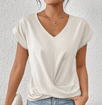 Novir | Tummy tucking V - neck top - Nalani - Fashion Clothing and Decor