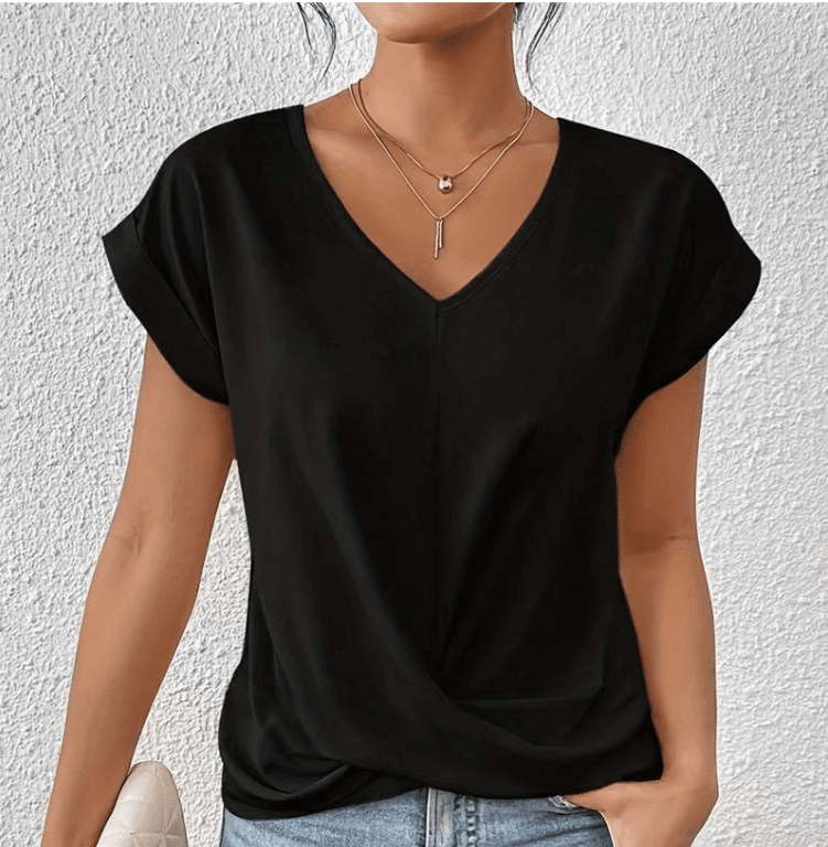 Novir | Tummy tucking V - neck top - Nalani - Fashion Clothing and Decor