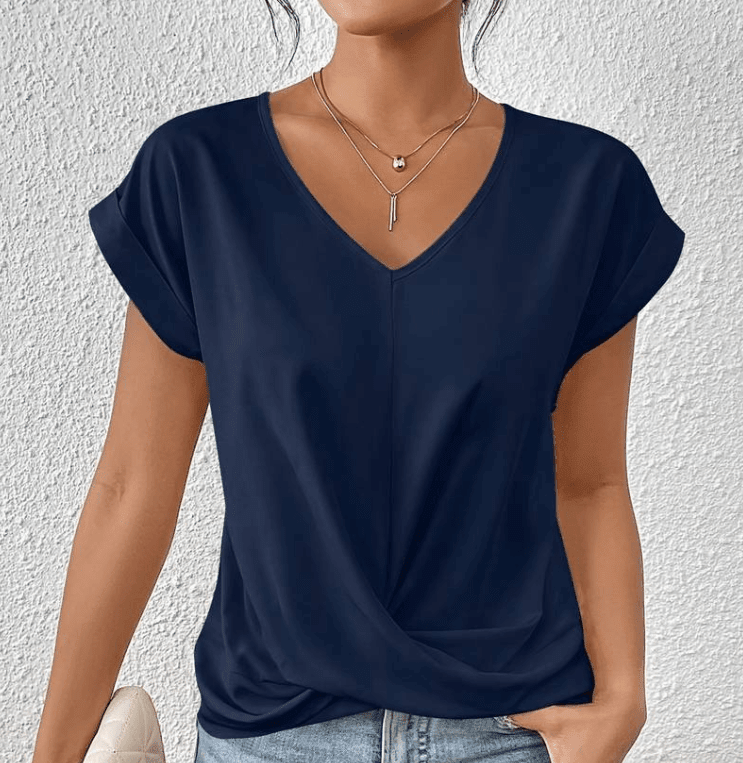 Novir | Tummy tucking V - neck top - Nalani - Fashion Clothing and Decor