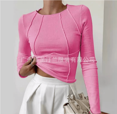 Novir | Women's round neck long sleeve top | Slim fit - Nalani - Fashion Clothing and Decor