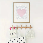 Oak Wood Wall Rack With Four Hooks For Entryway Organizer - Nalani - UK Fashion Clothing and Decor