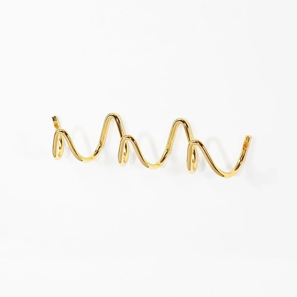 Ocean Wave Wall Hook Wrought Iron Entryway Hanger Mounting - Nalani - UK Fashion Clothing and Decor