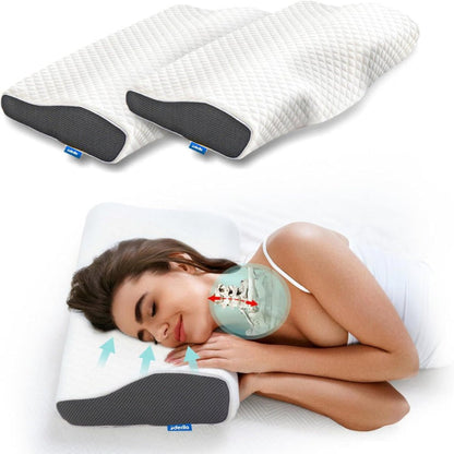 Orthopedic Anti Snore Pillow With Gel Memory Foam Support - Nalani - UK Fashion Clothing and Decor