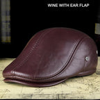 Outdoor Classic Leather Winter Hat For Men Beret Style - Nalani - UK Fashion Clothing and Decor