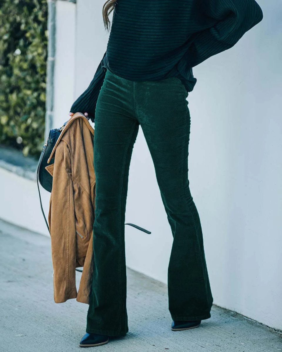Ovara | High - Waist Flare Pants for Women - Stretch Fit, All - Season, Chic & Comfortable - Nalani - UK Fashion Clothing and Decor