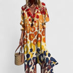 Paula | Elegant Boho Dress In Bold Colors With Flattering Fit - Nalani - Fashion Clothing and Decor