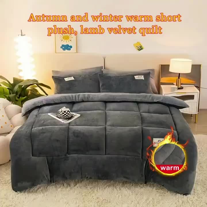Plush Duvet Cover Bed sheets For Autumn Winter Lightweight quilts Antistatic - Nalani - UK Fashion Clothing and Decor
