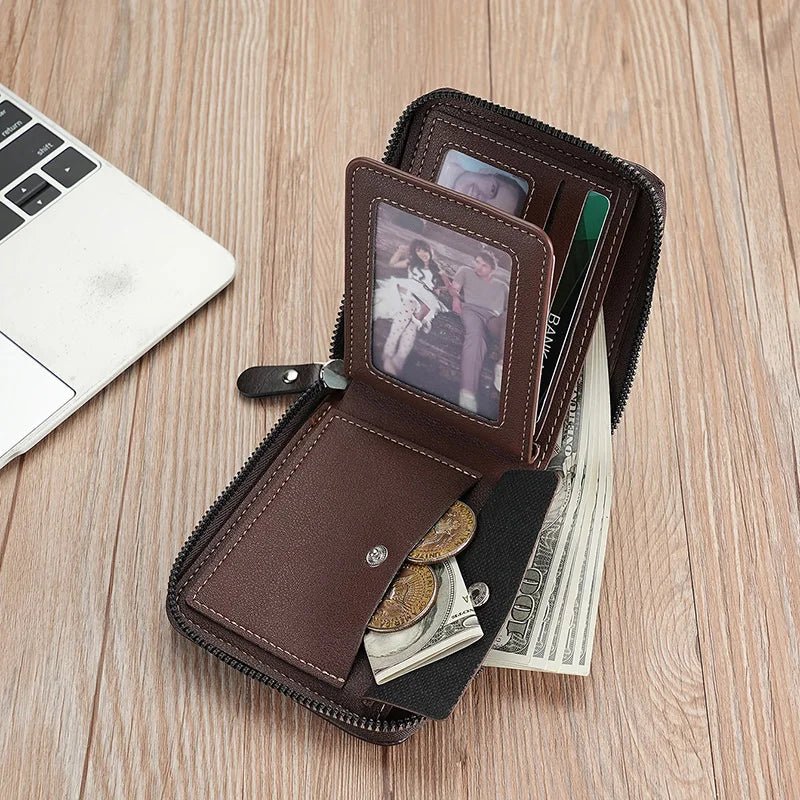 Premium Leather Wallet For Men With Card Slots And Coins - Nalani - UK Fashion Clothing and Decor