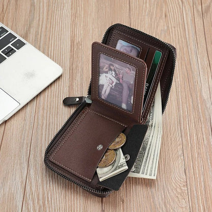 Premium Leather Wallet For Men With Card Slots And Coins - Nalani - UK Fashion Clothing and Decor