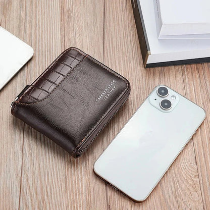 Premium Leather Wallet For Men With Card Slots And Coins - Nalani - UK Fashion Clothing and Decor
