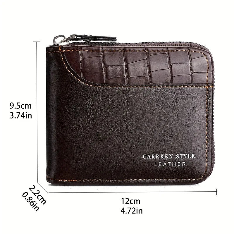 Premium Leather Wallet For Men With Card Slots And Coins - Nalani - UK Fashion Clothing and Decor