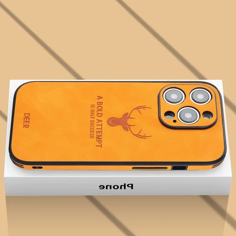 Premium Suede Leather IPhone Case With Shock Absorbing Liner - Nalani - UK Fashion Clothing and Decor